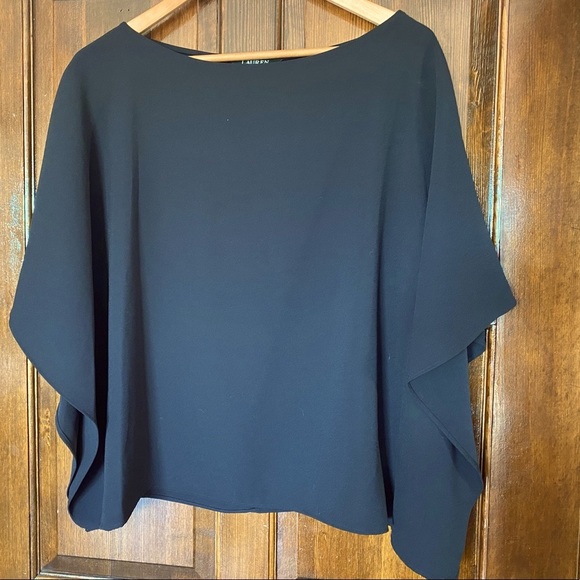 Lauren Ralph Lauren Tops - EUC Lauren Black Poncho Tunic